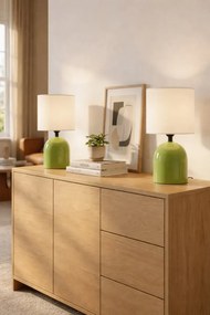 Stewehome Σετ 2 μεταλλικών επιτραπέζιων φωτιστικών με αμπαζούρ