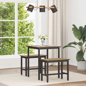 vidaXL Τραπεζαρίες ΜΕΤΑΛΛΟ