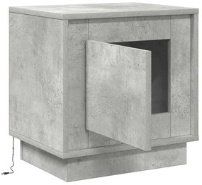 vidaXL Κομοδίνο Γκρι σκυροδέματος 44 x 34.5 x 45 εκ Επεξεργασμένο ξύλο
