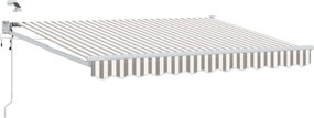 vidaXL Ηλεκτρικό Αναδιπλούμενο Σκίαστρο Ανοιχτό Γκρι και Λευκό
