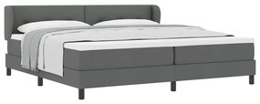 vidaXL Κρεβάτι box spring με στρώμα Σκούρο γκρι 200 x 200 cm ύφασμα
