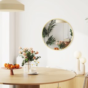 Καθρέφτης τοίχου μοντέρνας σχεδίασης 24" x 24" χρυσός
