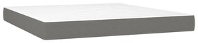 Κρεβάτι Boxspring με Στρώμα Σκούρο Γκρι 160x200 εκ Υφασμάτινο - Γκρι