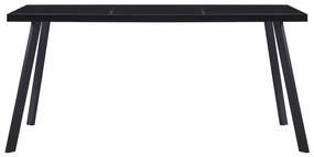 vidaXL Τραπεζαρία Μαύρη 180 x 90 x 75 εκ. από Ψημένο Γυαλί