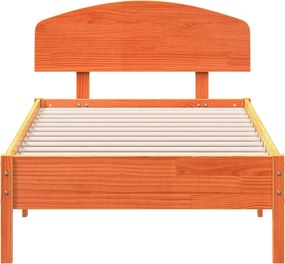 vidaXL Σκελετός Κρεβ. Χωρίς Στρώμα Καφέ Κεριού 100x200 εκ Μασίφ Πεύκο