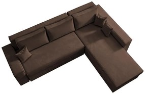 Γωνιακός Καναπές Olymp 4 Fylliana Καφέ 280x210x80 εκ. 280x210x80 εκ.