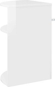 vidaXL End Table Υψηλής γυαλάδας λευκό 39,7 x 39,7 x 60 εκ