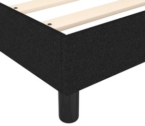 vidaXL Κρεβάτι Boxspring με Στρώμα Μαύρο 200x200 εκ. Υφασμάτινο