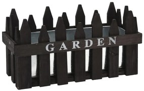 Ζαρντινιέρα με σχέδιο φράχτη και διαστάσεις 35x15x18cm