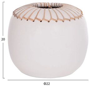ΕΠΙΤΡΑΠΕΖΙΟ ΔΙΑΚΟΣΜΗΤΙΚΟ ΒΑΖΟ LENNOX HM4675.02L TΕΡΑΚΟΤΑ ΣΕ ΛΕΥΚΟ--Φ22x20Υεκ. (1 Τεμμάχια)