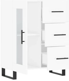 vidaXL Ντουλάπι Γυαλιστερό Λευκό 69,5x34x90 εκ. Επεξεργασμένο Ξύλο