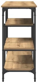 vidaXL Τραπέζι Κονσόλας με ράφι artisan δρυς 100 x 35 x 75 εκ.
