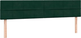 vidaXL Box Spring κρεβάτι με στρώματα σκούρο πράσινο Βελούδινο