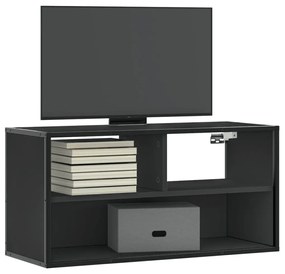 Έπιπλο Τηλεόρασης Μαύρο 80x31x39,5 εκ. Επεξεργ. Ξύλο / Μέταλλο