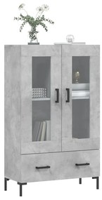 vidaXL Ντουλάπα Γκρι Σκυροδέματος 69,5 x 31 x 115 εκ. Επεξεργ. Ξύλο