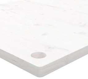 vidaXL Επιφάνεια Γραφείου Λευκή 80x40x2,5 εκ. από Μασίφ Ξύλο Πεύκου