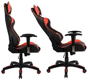 ΠΟΛΥΘΡΟΝΑ GAMING ZAYN HM1056.01 ΜΑΥΡΟ-ΚΟΚΚΙΝΟ PU 67x70x134 εκ.