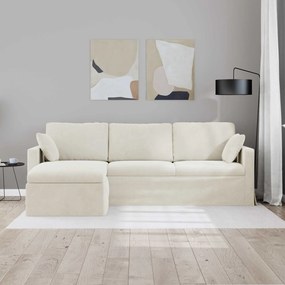 vidaXL Καναπές Κρεμ 228 x 134 x 80 εκ Βελούδο