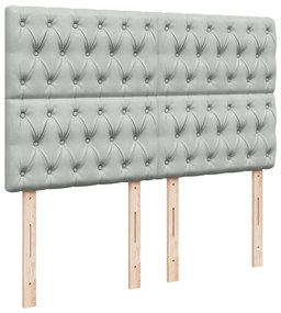 ΚΡΕΒΑΤΙ BOXSPRING ΜΕ ΣΤΡΩΜΑ ΑΝΟΙΧΤΟ ΓΚΡΙ 140X200 ΕΚ. ΒΕΛΟΥΔΙΝΟ 3293236