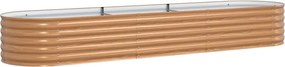 vidaXL Ανεβασμένο Κρεβάτι Καφέ 320 x 80 x 44 cm Ατσάλι