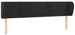 Κεφαλάρι με Πτερύγια Μαύρο 163x23x78/88 εκ. Βελούδινο 3117340