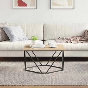 vidaXL Τραπεζάκι σαλονιού Δρύς Sonoma 80 x 80 x 45 cm