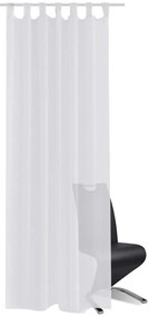 Λευκή ημιδιαφανής κουρτίνα 140 x 175 cm 2 τμχ
