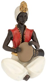 Αγαλματίδιο Ινδός Μουσικός 90031 16x15x26cm Multi Κεραμικό