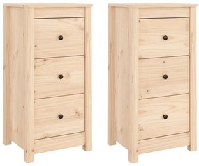 vidaXL Ντουλάπια 2 τεμ. 40x35x80 εκ. από Μασίφ Ξύλο Πεύκου