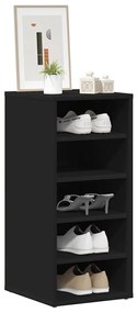 vidaXL Παπουτσοθήκες 2 τεμ. Μαύρες 31,5 x 35 x 70 εκ. από Επεξ. Ξύλο