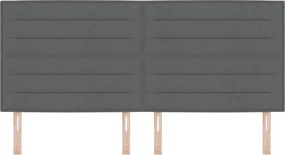 vidaXL Κεφαλάρι Σκούρο Γκρι 200 cm ύφασμα