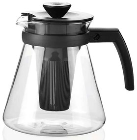 Τσαγιέρα Με Φίλτρο Teo 646622 1,25lt Black-Clear Tescoma Plastic, Glass