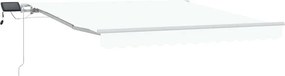 vidaXL Αναδιπλούμενη τέντα Λευκό 300 x 250 εκ Ύφασμα και αλουμίνιο