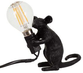 Φωτιστικό Επιτραπέζιο Mouse 00678 1xE12 12x4x10cm Black GloboStar