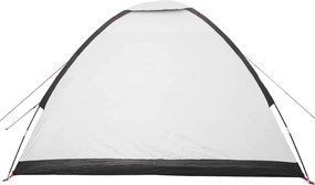 vidaXL Σκηνή Camping 4 ατόμων Λευκό Μαύρο Πολυεστέρας και Χάλυβας