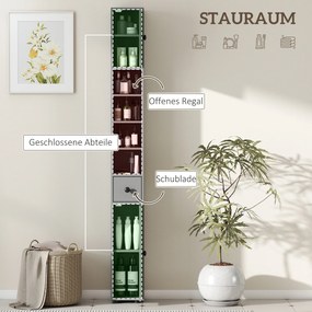 Ντουλάπι μπάνιου 4 Ράφια Συρτάρι Νοβιοσανίδα Λεπτό Σχέδιο Γκρι