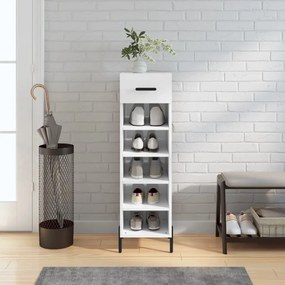 vidaXL Παπουτσοθήκη Γυαλιστερό Λευκό 30x35x105 εκ. Επεξεργασμένο Ξύλο
