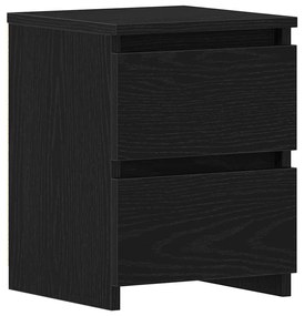 vidaXL Κομοδίνο Μαύρη δρυς 30 x 30 x 40 cm Επεξεργασμένο ξύλο