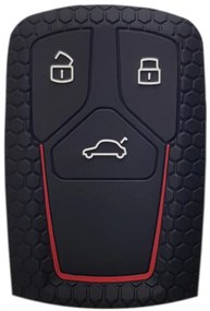 Θήκη κλειδιού για αυτοκίνητα Audi 2008-02, εύκαμπτη, μαύρη
