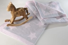 ΒΡΕΦΙΚΗ ΚΟΥΒΕΡΤΑ ΛΙΚΝΟΥ 75x105cm DOWN TOWN - STAR 254 GREY/PINK