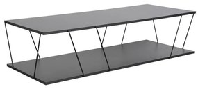 Coffee table Tars dark grey-black 120x50x30cm 120x50x30 εκ.