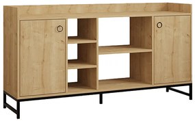 Intrahome Μπουφές Delta Intrahome σε oak απόχρωση με μαύρα μεταλλικά πόδια 160x40x85εκ | SKU: INTRAPA-231111684