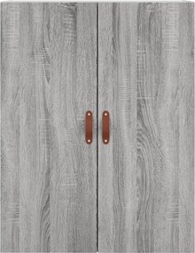 vidaXL Ντουλάπι Γκρι Sonoma 69,5 x 34 x 180 εκ. Επεξεργασμένο Ξύλο