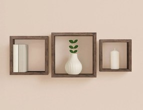 ΡΑΦΙΈΡΕΣ/ΡΆΦΙΑ ΤΟΊΧΟΥ SET OF 3 NESTED CUBES MDF 23/26,5/30CM NOYER 6RAN7