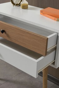 Συρταριέρα Λευκό / Καρυδί RUGRON 80x36x50