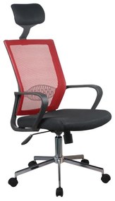 Καρέκλα Γραφείου FL5629 Fylliana Μαύρο - Κόκκινο 58x61x116/126 εκ. 58x61x126 εκ.