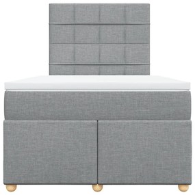 ΚΡΕΒΑΤΙ BOXSPRING ΜΕ ΣΤΡΩΜΑ ΑΝΟΙΧΤΟ ΓΚΡΙ 120X200 ΕΚ. ΥΦΑΣΜΑΤΙΝΟ 3291247