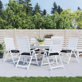 vidaXL Μαξιλάρια Καρέκλας Κήπου 6 τεμ. Μαύρα 50x50x7 εκ. Oxford Ύφασμα