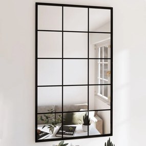 Καθρέφτης Τοίχου Μαύρος 100 x 60 εκ. Μεταλλικός