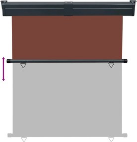 vidaXL Σκίαστρο Βεράντας Πλαϊνό Καφέ 175 x 250 εκ.